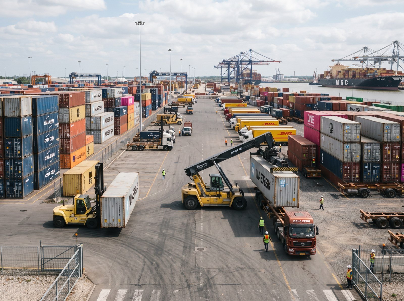 Empty and loaded containers stored in Tatvika's container storage facility
