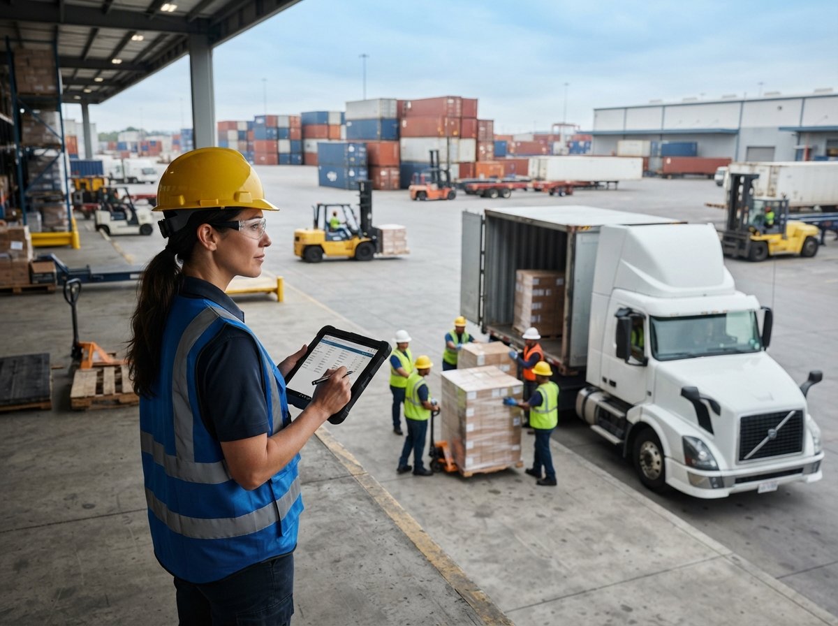 Tatvika supervisor overseeing cargo loading operations